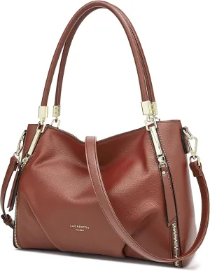 Women's Genuine Leather Tote Handbag, Top-handle Purse and Handbags for Women Satchel Large Shoulder Bag