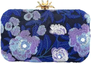 Womens Handmade Embroidery Beaded Evening Clutch Bag Vintage Pearls Handbag Purse for Wedding Prom Cocktail Party