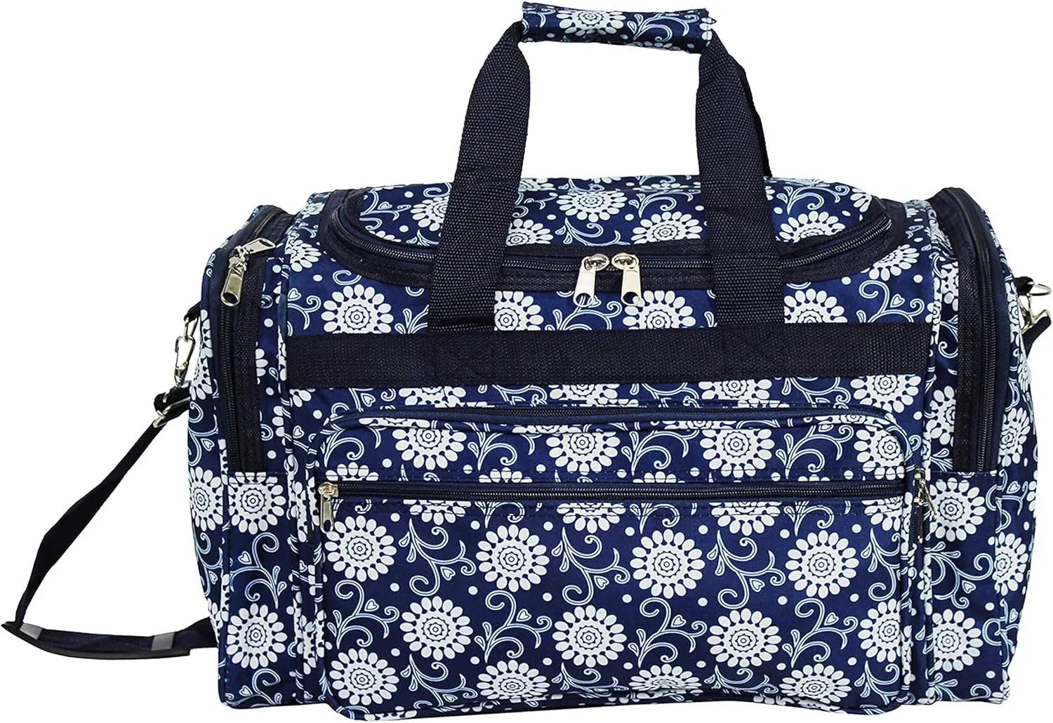World Traveler Floral 22-inch Carry-on Duffle Bag with Adjustable Shoulder Strap