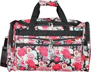 World Traveler Floral 22" Carry-On Duffel Bag – Lightweight Durable Polyester with Adjustable Shoulder Strap
