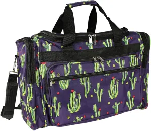 World Traveler Floral Prints 19-inch Duffel Bag, Cactus Purple