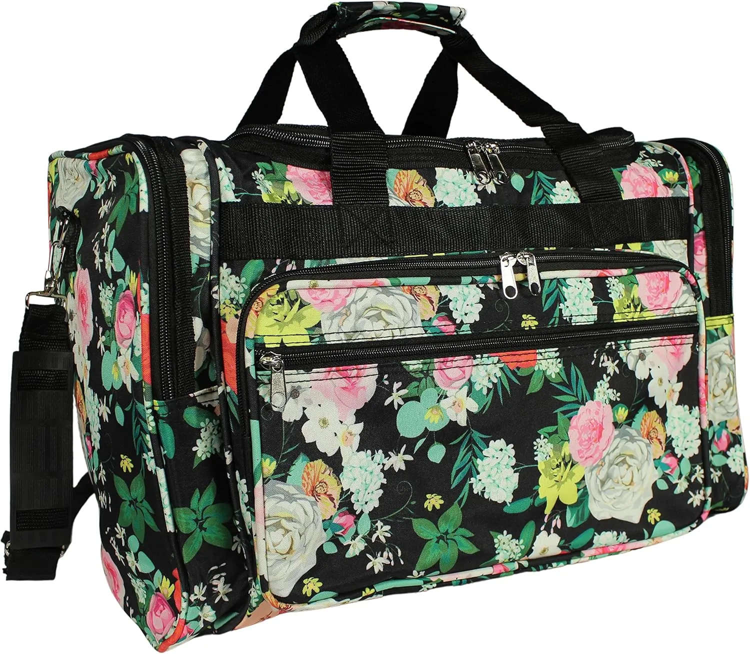 World Traveler Floral Prints 19-inch Duffel Bag, Peonies & Hydrangeas