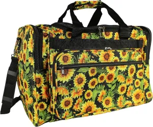 World Traveler Floral Prints 19-inch Duffel Bag, Sunflower