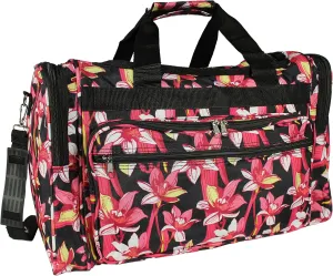 World Traveler Floral Prints 19-inch Duffel Bag, Tropical Flowers