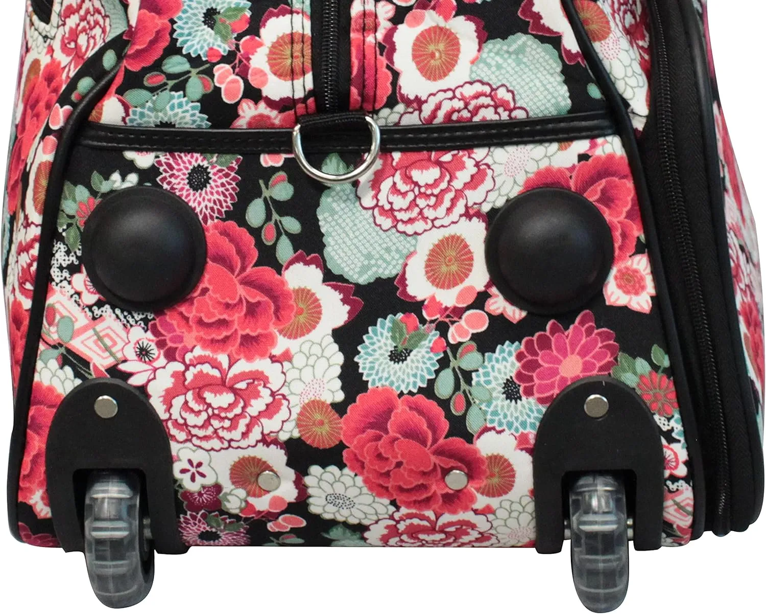 World Traveler Floral Prints 21-inch Carry-on Rolling Duffel Bag
