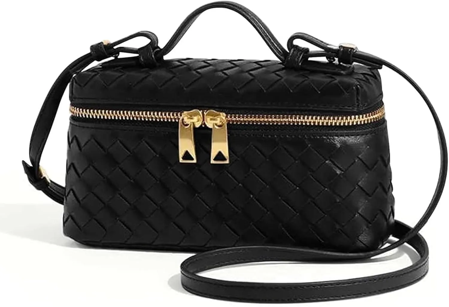 Woven Tote 2025 | Artisanal PU Leather Top-Handle Bag with Convertible Straps & Vintage Latticework