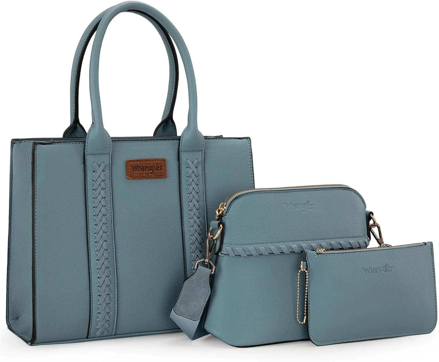 Wrangler 3Pcs Purses for Women Tote Bag Crossbody Handbag Sets with Strap