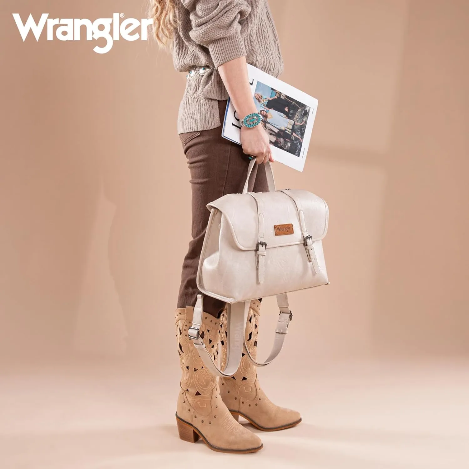Wrangler Convertible Backpack for Women Briefcase Messenger Bag Professional Computer Work Bag for Business/Travel/Office