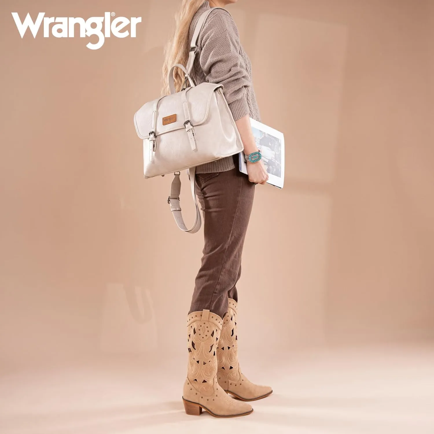 Wrangler Convertible Backpack for Women Briefcase Messenger Bag Professional Computer Work Bag for Business/Travel/Office