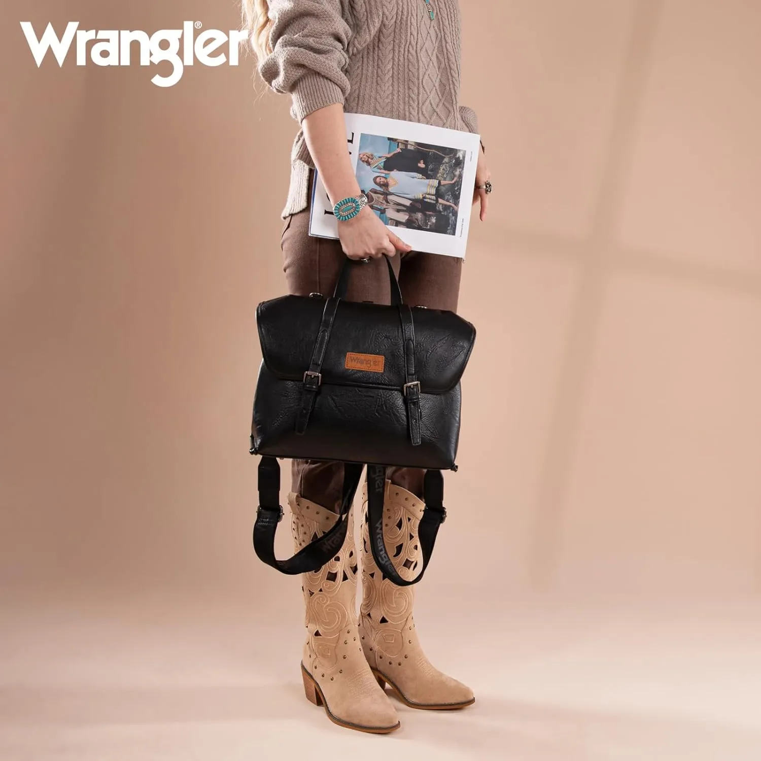 Wrangler Convertible Backpack for Women Briefcase Messenger Bag Professional Computer Work Bag for Business/Travel/Office