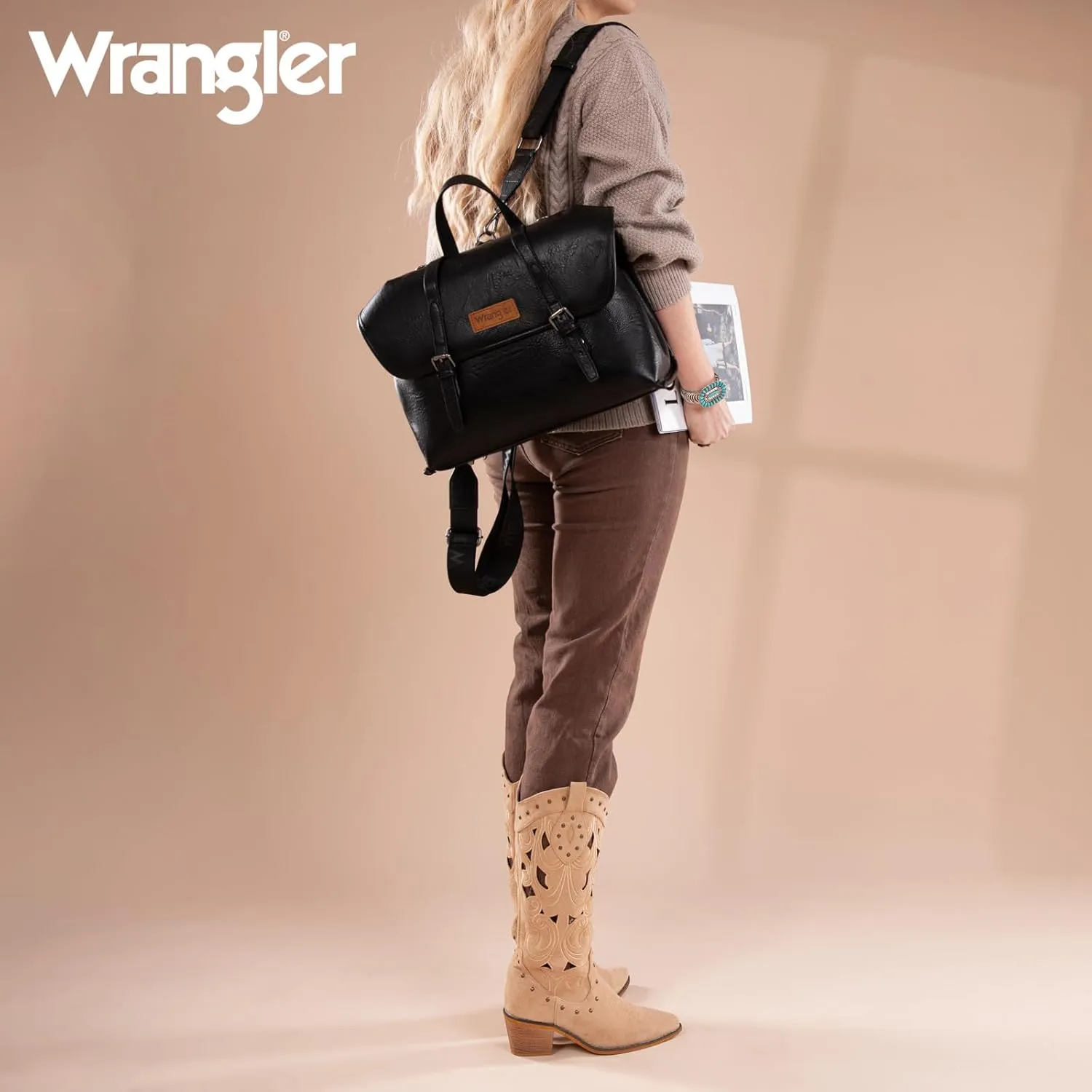 Wrangler Convertible Backpack for Women Briefcase Messenger Bag Professional Computer Work Bag for Business/Travel/Office