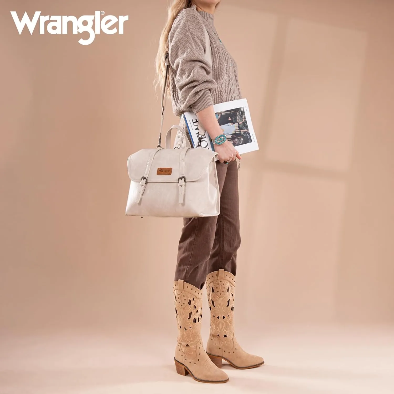 Wrangler Convertible Backpack for Women Briefcase Messenger Bag Professional Computer Work Bag for Business/Travel/Office