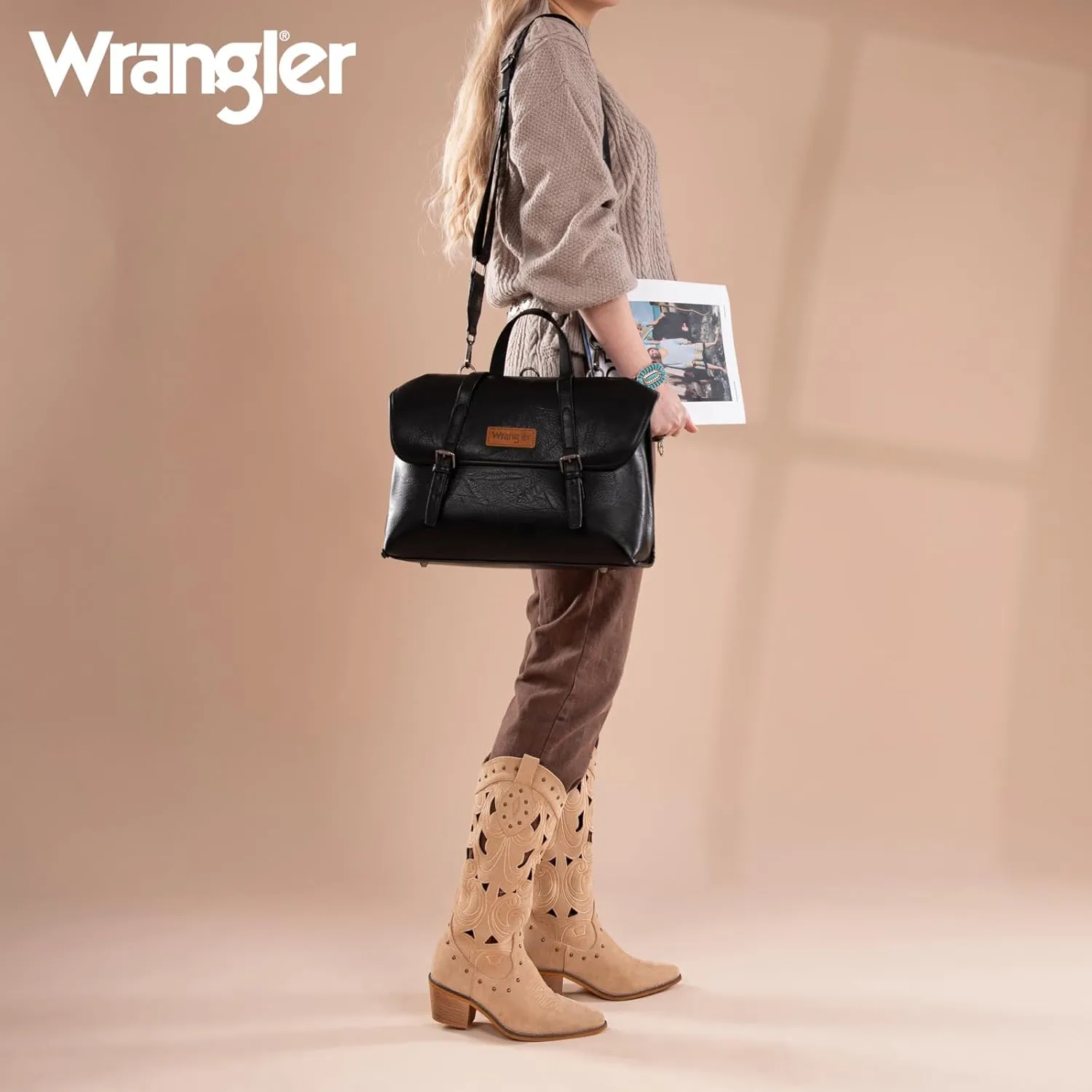 Wrangler Convertible Backpack for Women Briefcase Messenger Bag Professional Computer Work Bag for Business/Travel/Office