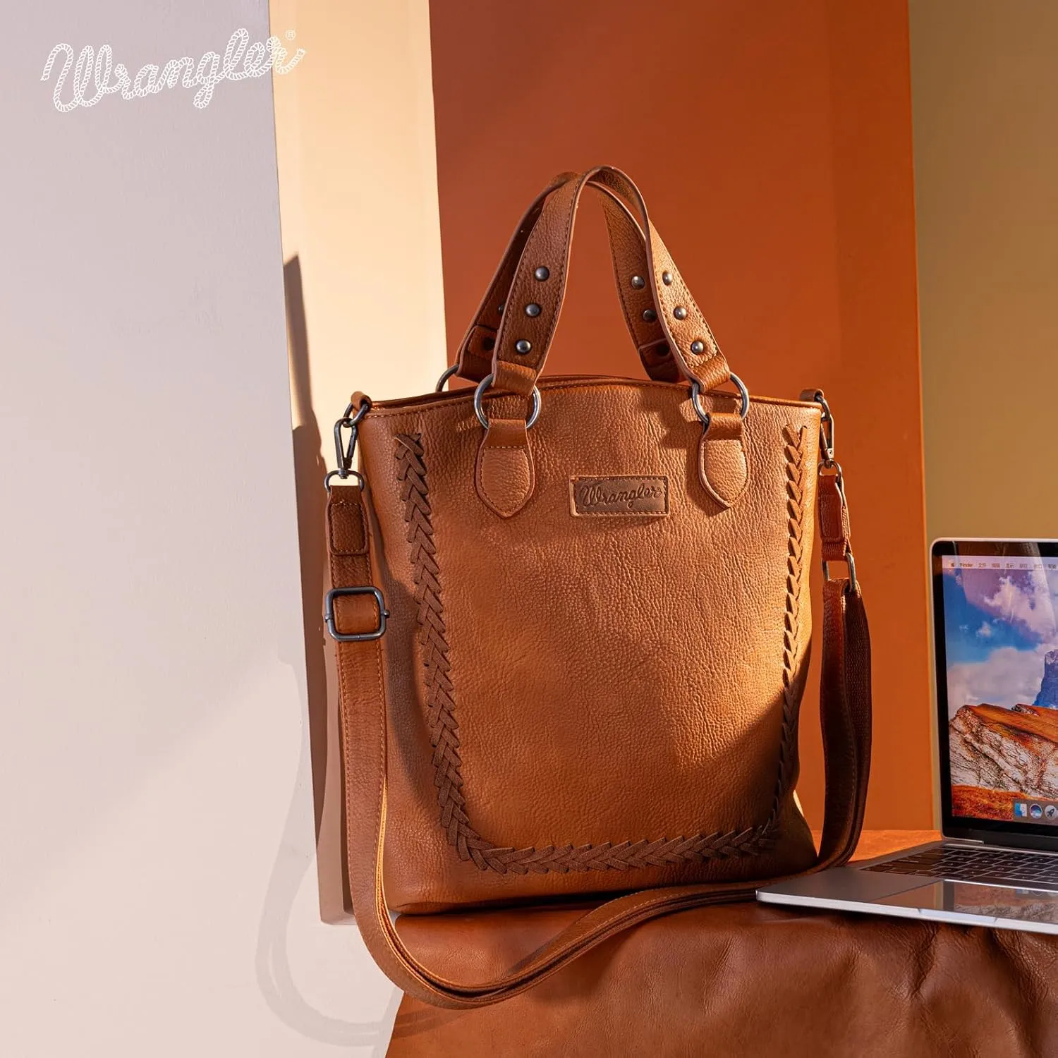 Wrangler Convertible Backpack Purse for Women Vintage Tote Bag Multifunction Shoulder Bag