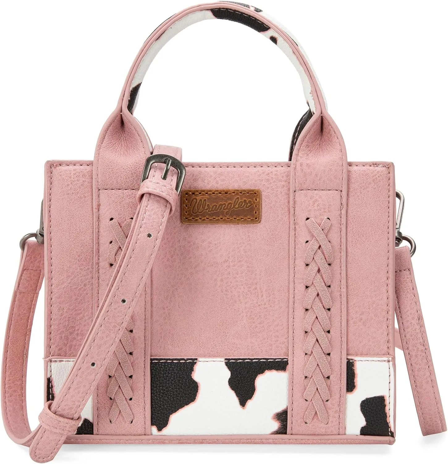 Wrangler Mini Tote Bag for Women Cow Print Western Crossbody Purse