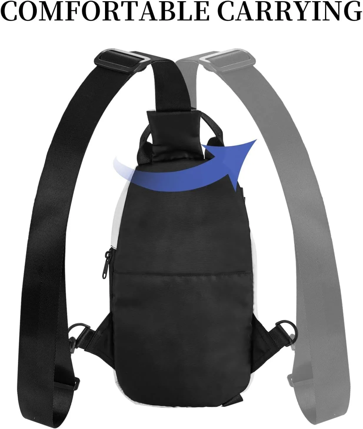 Wurton Moss Stone Pavement Print Travel Crossbody Backpack Bag,Lightweight Sling Bag For Travel Unisex