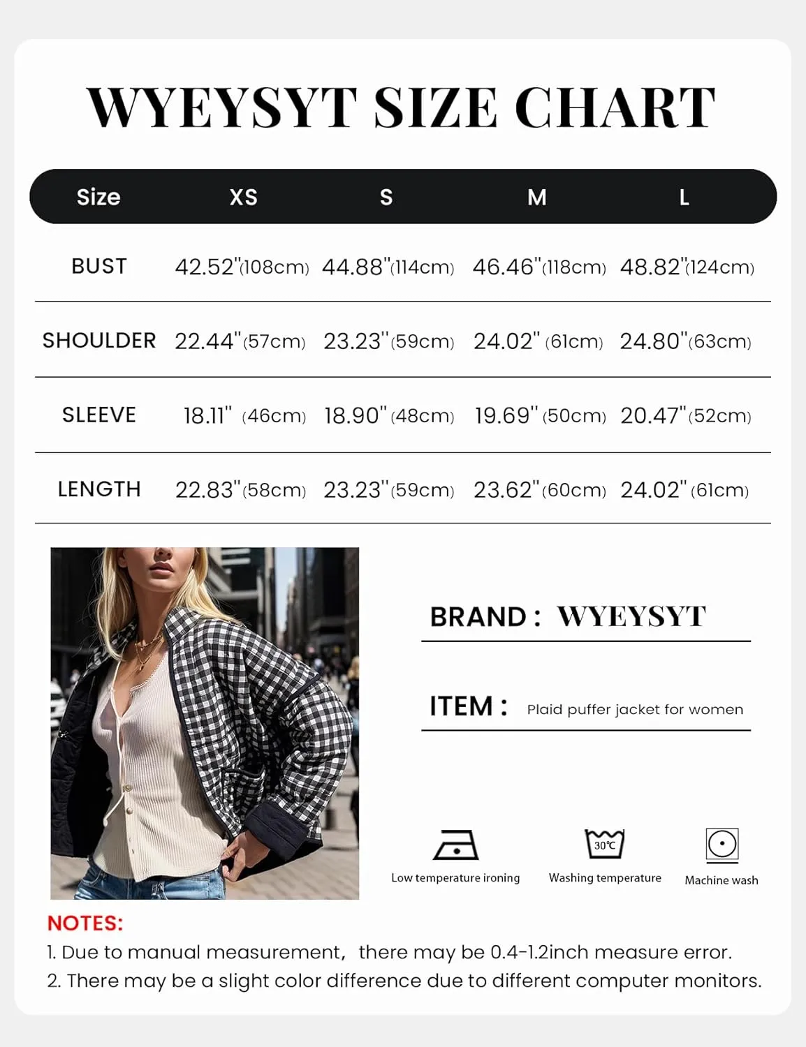 Wyeysyt Women's Cropped Puffer Jacket Quilted Floral Print Cardigan Button Up Long Sleeve Lightweight Open Front Padded Coat