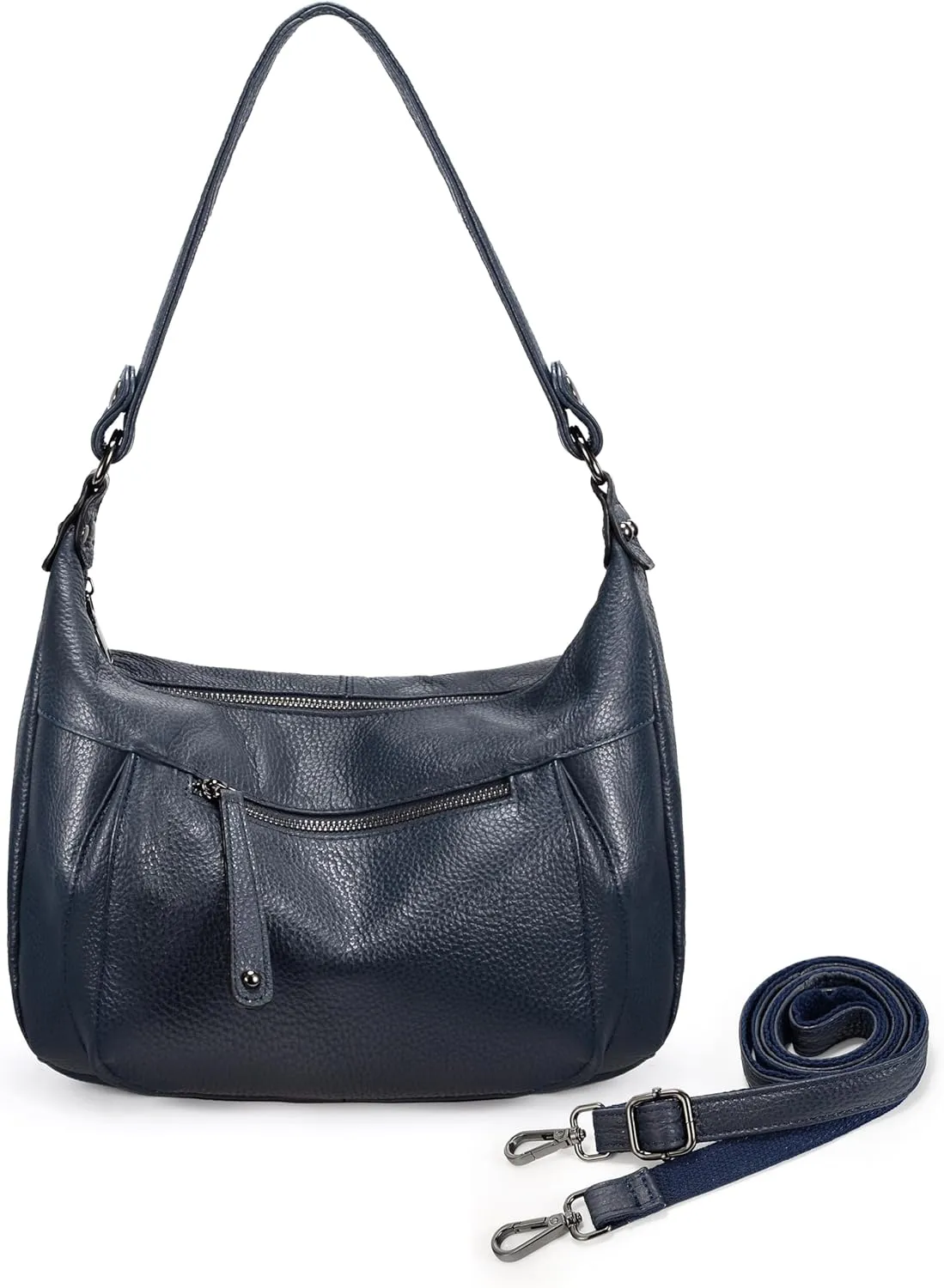 YALUXE Genuine Cowhide Leather Shoulder Bag Convertible Handbag Purse for Women