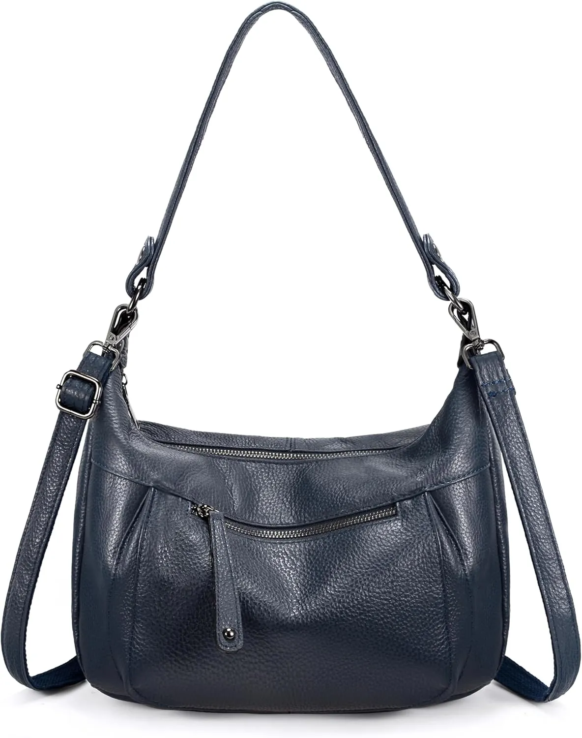 YALUXE Genuine Cowhide Leather Shoulder Bag Convertible Handbag Purse for Women