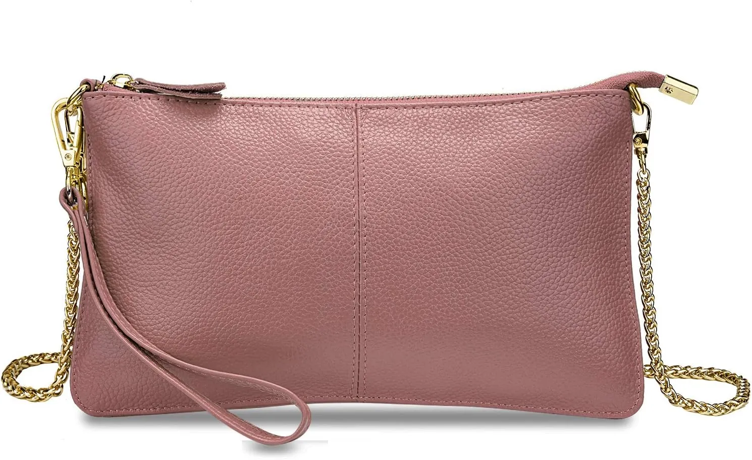 YALUXE Genuine Leather Wristlet Handbags Purses Cell Phone Pocket Clutch Wallet Crossbody Bags for Women