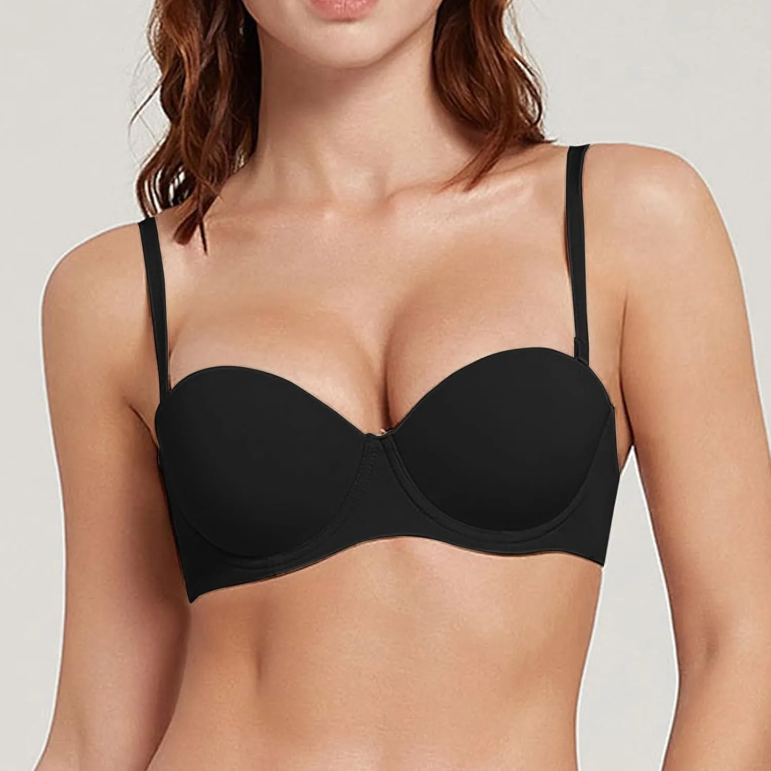 Yoga Bra Women Fit Underwire Demi T Shirt Convertible Bras for Padded Tops Pack