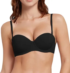 Yoga Bra Women Fit Underwire Demi T Shirt Convertible Bras for Padded Tops Pack