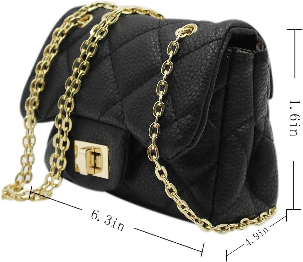 ZGMYC Little Girls Toddlers Crossbody Purse Leopard Pattern Shoulder Bag Handbag with Chain Strap