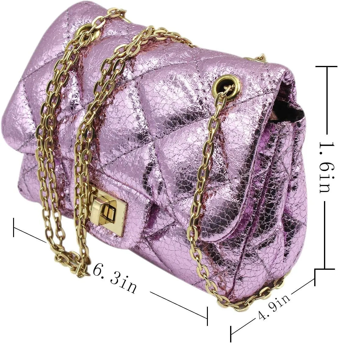 ZGMYC Little Girls Toddlers Crossbody Purse Leopard Pattern Shoulder Bag Handbag with Chain Strap