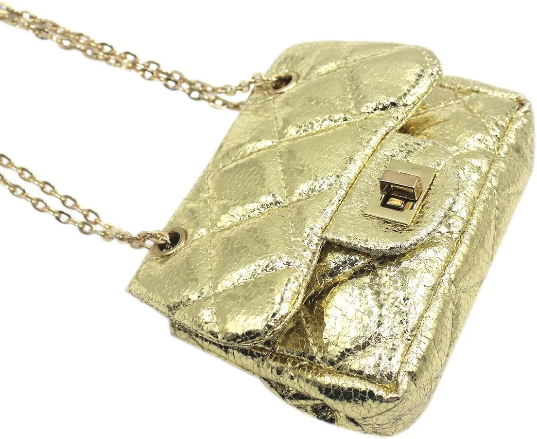 ZGMYC Little Girls Toddlers Crossbody Purse Leopard Pattern Shoulder Bag Handbag with Chain Strap