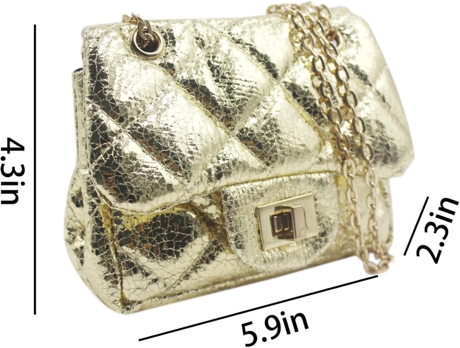 ZGMYC Little Girls Toddlers Crossbody Purse Leopard Pattern Shoulder Bag Handbag with Chain Strap